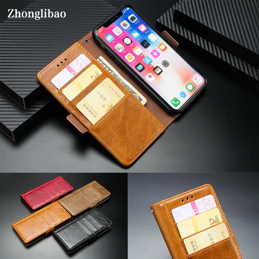 Роскошный кожаный чехол кошелек для Iphone X Xs Max Xr etui с отделениями карт и подставкой