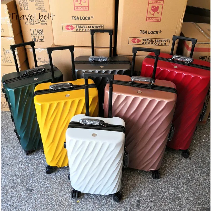 Travel Belt 100% aluminum frame 20/24/26/29 inch size Silent, high-end Rolling Luggage Spinner brand Travel Suitcase
Travel Belt 100% aluminum frame 20/24/26/29 inch size Silent, high-end Rolling Luggage Spinner brand Travel Suitcase