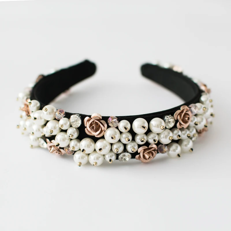 2019 Refinement Mosaic Pearl Alloy Rose Women Headband Hair Jewelry Accessories For Girl Wedding Party Baroque Style Hairbands
2019 Refinement Mosaic Pearl Alloy Rose Women Headband Hair Jewelry Accessories For Girl Wedding Party Baroque Style Hairbands