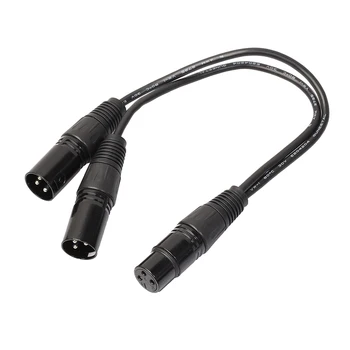 0.3m 1Ft 3P XLR Female Jack to Dual 2 Male Plug Y Splitter Cable Adaptor Cord Microphone Audio Extension Cable Cord wire
0.3m 1Ft 3P XLR Female Jack to Dual 2 Male Plug Y Splitter Cable Adaptor Cord Microphone Audio Extension Cable Cord wire