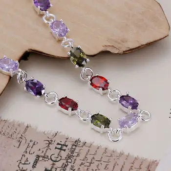 LKNSPCH258 925 jewelry silver plated bracelet, 925-sterling-silver fashion jewelry Colored stone bracelet /agtaiyaa btdakkka
LKNSPCH258 925 jewelry silver plated bracelet, 925-sterling-silver fashion jewelry Colored stone bracelet /agtaiyaa btdakkka
