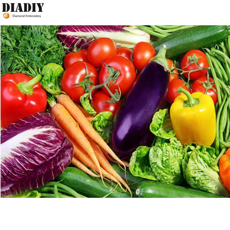 DIADIY 5D DIY Diamond Painting "fruit and vegetable" Embroidery Full Square Diamond Cross Stitch Rhinestone Mosaic Decor Gift
DIADIY 5D DIY Diamond Painting "fruit and vegetable" Embroidery Full Square Diamond Cross Stitch Rhinestone Mosaic Decor Gift