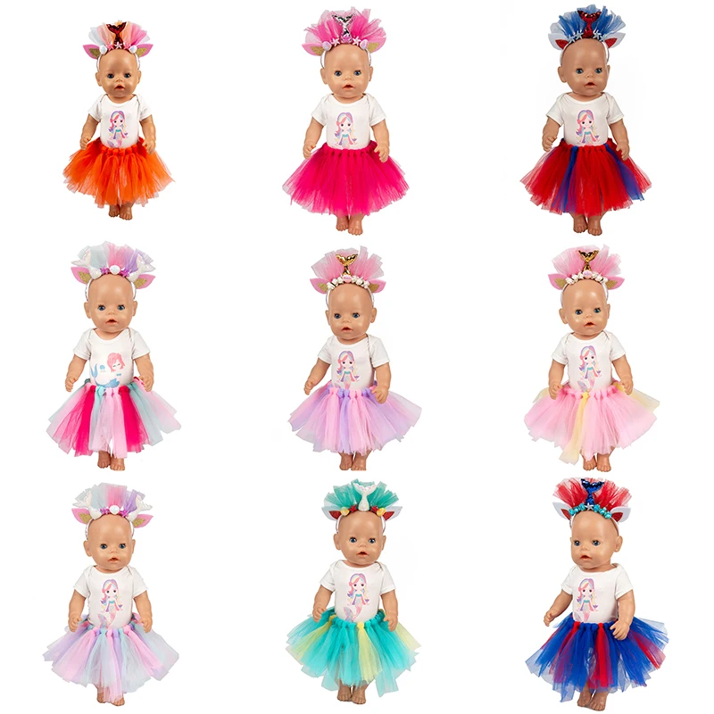 New Hair band + jumpsuit +skirt doll Clothes for 43cm baby Doll Reborn Babies Clothes And 17inch Doll Accessories
New Hair band + jumpsuit +skirt doll Clothes for 43cm baby Doll Reborn Babies Clothes And 17inch Doll Accessories