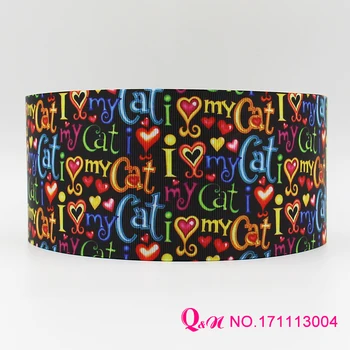Q&N ribbon 16mm 22mm 25mm 38mm 50mm 75mm I love my cat print Grosgrain Ribbon Handmade DIY Headwear Accessories Wedding Gift
Q&N ribbon 16mm 22mm 25mm 38mm 50mm 75mm I love my cat print Grosgrain Ribbon Handmade DIY Headwear Accessories Wedding Gift