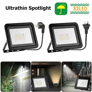 30W 50W Ultrathin 32/64 LED Floodlight AC180-265V Waterproof IP65 Spotlight Outdoor Path Wall Plug Lamp Garden Courtyard Lamps
30W 50W Ultrathin 32/64 LED Floodlight AC180-265V Waterproof IP65 Spotlight Outdoor Path Wall Plug Lamp Garden Courtyard Lamps