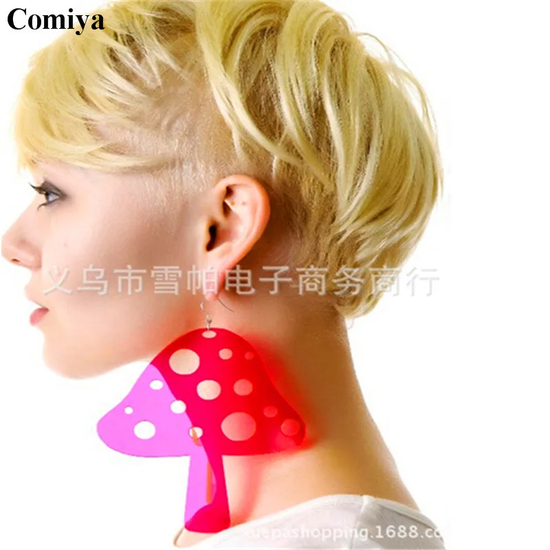 Pink Statement earrings fashion jewelry cute mushroom plant pendant big punk style earring women accessories Europe United State
Pink Statement earrings fashion jewelry cute mushroom plant pendant big punk style earring women accessories Europe United State