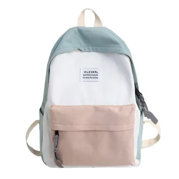 Backpack Women Large Capacity Fashion Simple School Backpack Girl Solid Color Waterproof Nylon Casual Backpack School Bag K718
Backpack Women Large Capacity Fashion Simple School Backpack Girl Solid Color Waterproof Nylon Casual Backpack School Bag K718