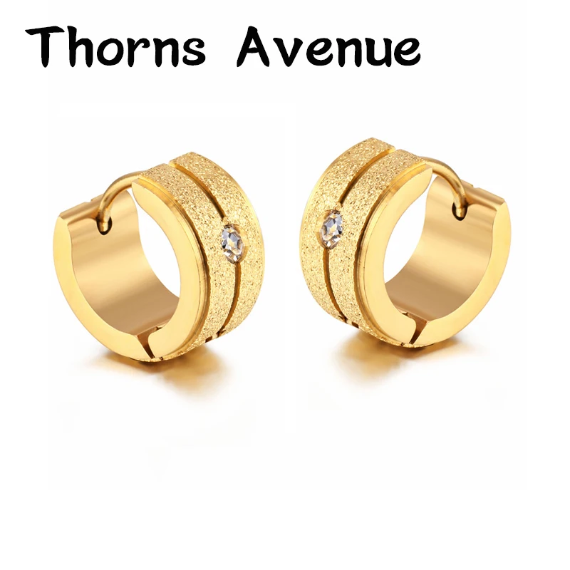 Thorns Avenue Fashion 1 Pair 2 Colors Crystal Earrings Europe Punk Stainless Steel Hoop Earrings For Women Men Jewelry
Thorns Avenue Fashion 1 Pair 2 Colors Crystal Earrings Europe Punk Stainless Steel Hoop Earrings For Women Men Jewelry