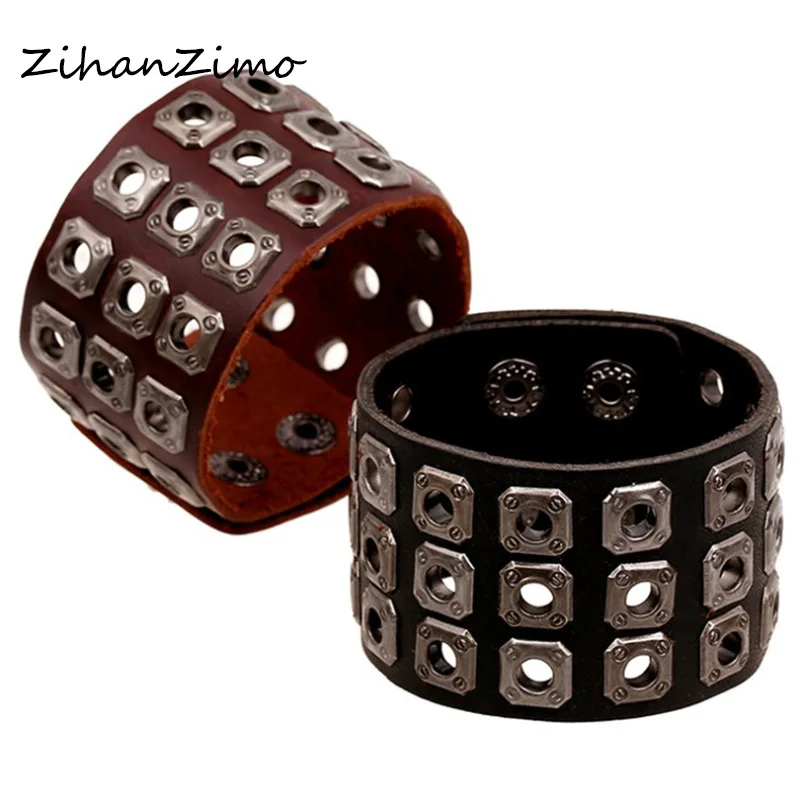 Fashion personality punk leather dark buckle bracelet men's retro leather bracelet couple wrist jewelry female jewelry accessori
Fashion personality punk leather dark buckle bracelet men's retro leather bracelet couple wrist jewelry female jewelry accessori
