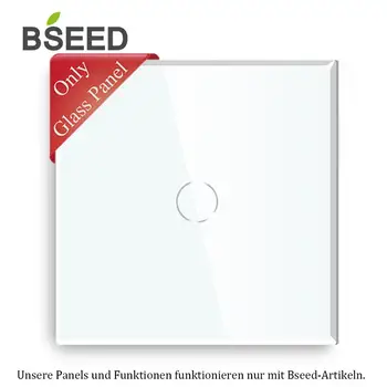 BSEED Pearl Crystal Glass UK EU Standard 86mm Single Glass Panel White Black Gloden Wall Touch Switch
BSEED Pearl Crystal Glass UK EU Standard 86mm Single Glass Panel White Black Gloden Wall Touch Switch