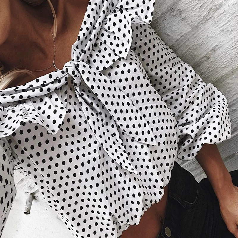 2019 New Arrival Women Bowknot Tops Casual Slash Neck Long Sleeves Blouses Spring Summer Chiffon Polka Dots Shirts Plus Size Top
2019 New Arrival Women Bowknot Tops Casual Slash Neck Long Sleeves Blouses Spring Summer Chiffon Polka Dots Shirts Plus Size Top