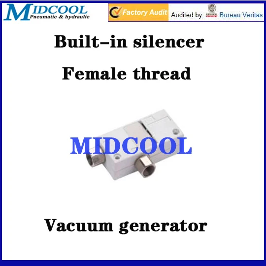 1/8" 23.5L/min vacuum generator pump ZH07BS-01-01 with silencer -88kPa Female thread box type contact tubing
1/8" 23.5L/min vacuum generator pump ZH07BS-01-01 with silencer -88kPa Female thread box type contact tubing