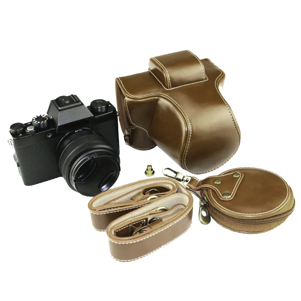 Full Body Should Strap Luxury Case Protector Portable Durable Camera Leather For Fuji XT100 | Электроника