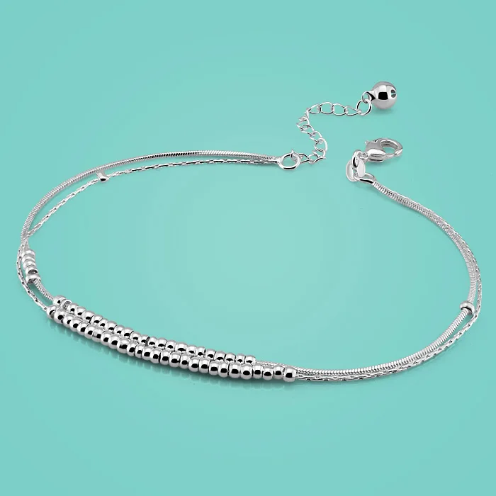 lady 925 sterling silver anklets Concise style Round bead chain women's body jewelry Solid silver chains birthday present
lady 925 sterling silver anklets Concise style Round bead chain women's body jewelry Solid silver chains birthday present