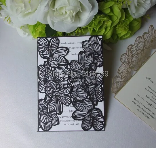 50-Personalized Laser Cut Luxury Roses Wedding Invitation Cards + Inner sheet + Envelopes
50-Personalized Laser Cut Luxury Roses Wedding Invitation Cards + Inner sheet + Envelopes