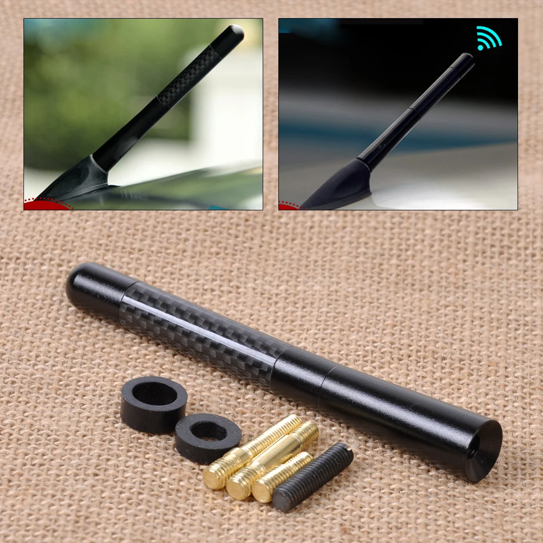 DWCX 4.7" Universal Aluminum Carbon Fiber Car AM/FM Radio Aerial Antenna + Screw for VW Audi Mazda BMW Honda Suzuki Toyota
DWCX 4.7" Universal Aluminum Carbon Fiber Car AM/FM Radio Aerial Antenna + Screw for VW Audi Mazda BMW Honda Suzuki Toyota