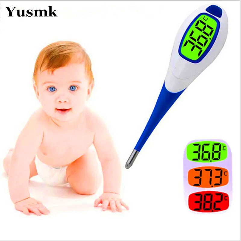 Image 1PC Health Care Baby Oral Rectal Axillary  Mercury Thermometer Thermometro Body Temperature Fever Monitors with Soft Head