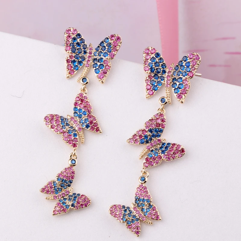CocoANGEL Natural Color Zircon Stones Earrrings Crystal Butterflies Shape Copper & Silver Needle Drop Earring For Women Fashion
CocoANGEL Natural Color Zircon Stones Earrrings Crystal Butterflies Shape Copper & Silver Needle Drop Earring For Women Fashion