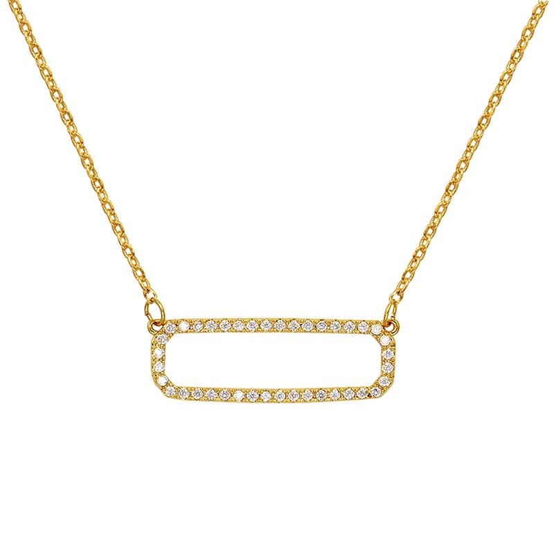 WEIMANJINGDIAN Brand New Arrival Cubic Zirconia CZ Bar Pendant Necklace for Women in Silver / Yellow Gold Colors
WEIMANJINGDIAN Brand New Arrival Cubic Zirconia CZ Bar Pendant Necklace for Women in Silver / Yellow Gold Colors