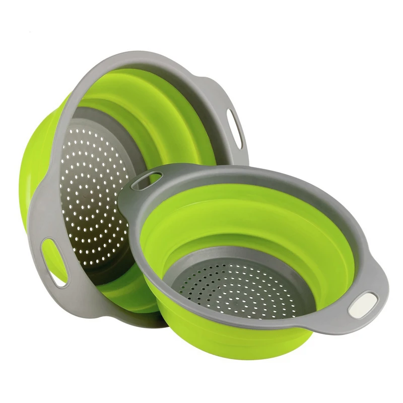 2pcs/set Foldable Silicone Colander Fruit Vegetable Washing Basket Strainer Collapsible Drainer With Handle Kitchen Tool
2pcs/set Foldable Silicone Colander Fruit Vegetable Washing Basket Strainer Collapsible Drainer With Handle Kitchen Tool