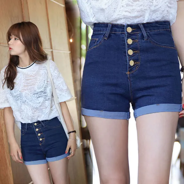 2019 summer Fashion 4 Buttons High Waist denim jeans Feminino Flanging short jeans hot pants Cheap-jean-shorts Brief sexy jeans
2019 summer Fashion 4 Buttons High Waist denim jeans Feminino Flanging short jeans hot pants Cheap-jean-shorts Brief sexy jeans
