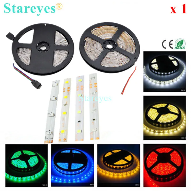 

Free Shipping 1 Piece SMD 3528 2835 RGB Strip 5m 270 300 LED DC12V IP65 Waterproof flash light LED Strip tape Light Single color