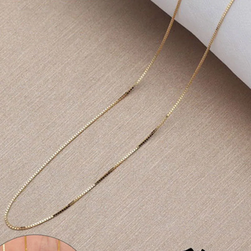 ANI 18K White Gold (AU750) Chain Necklace for Women Engagement Three Color Fine Box Chain for Pendant 16 inches or 18 inches
ANI 18K White Gold (AU750) Chain Necklace for Women Engagement Three Color Fine Box Chain for Pendant 16 inches or 18 inches