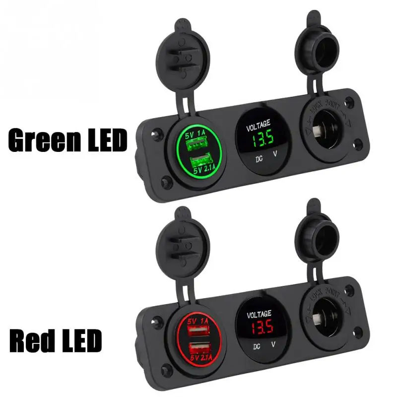 LED Digital Dual USB Charger Voltmeter Cigar Lighter Power Outlet for Car Boat Marine 12-24V Universal Adapter car usb Charger
LED Digital Dual USB Charger Voltmeter Cigar Lighter Power Outlet for Car Boat Marine 12-24V Universal Adapter car usb Charger