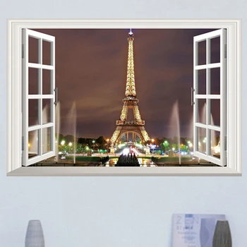 Removable Art 3D Window Paris Eiffel Tower Art Decal Wall Sticker DIY PVC Home Decor Landscape Window Wall Sticeker
Removable Art 3D Window Paris Eiffel Tower Art Decal Wall Sticker DIY PVC Home Decor Landscape Window Wall Sticeker