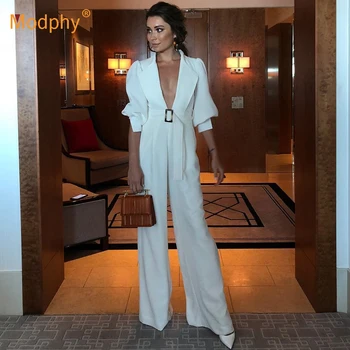 Elegant New Slim Fit Jumpsuit Women White Sleeve Belt Runway Party Jumpsuit Female Clothing 2020 Spring Summer Fashion New
Elegant New Slim Fit Jumpsuit Women White Sleeve Belt Runway Party Jumpsuit Female Clothing 2020 Spring Summer Fashion New