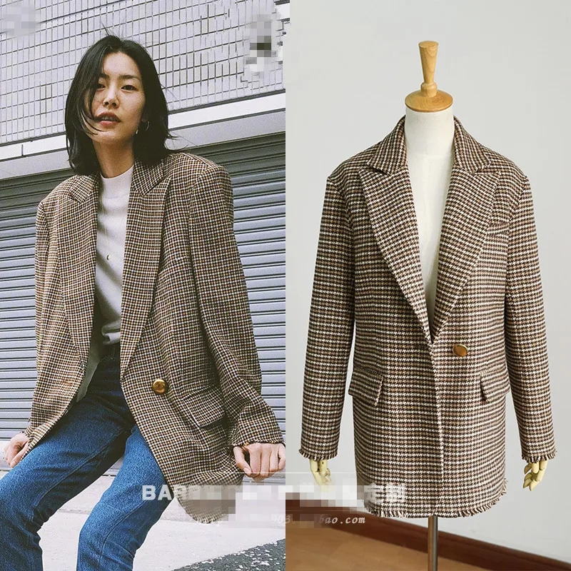 Fashion one button plaid blazer women Long sleeve slim OL blazer 2019 Casual autumn small suit
Fashion one button plaid blazer women Long sleeve slim OL blazer 2019 Casual autumn small suit