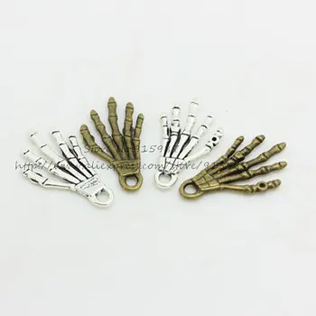 Sweet Bell Free shipping (30pieces/lot) 20*36mm Vintage two color Alloy Skeleton Hand Charms Jewelry Skull Charms Findings D0509
Sweet Bell Free shipping (30pieces/lot) 20*36mm Vintage two color Alloy Skeleton Hand Charms Jewelry Skull Charms Findings D0509