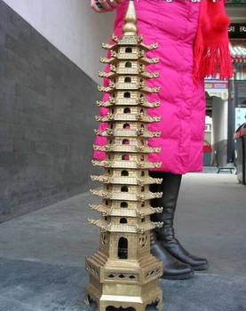 USPS to USA S0106 32"China large Tibet brass found dragons buddha pagoda tower Buddhist pagoda 
USPS to USA S0106 32"China large Tibet brass found dragons buddha pagoda tower Buddhist pagoda