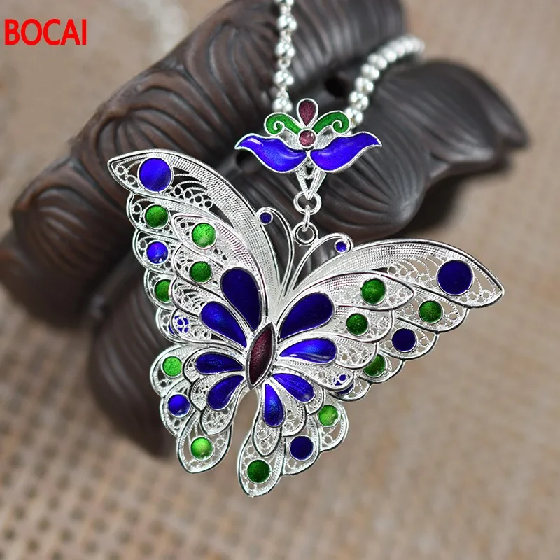 99 Zuyin are original ethnic handmade hollow Cloisonne butterfly Sterling Silver Pendant female bestie birthday gift
99 Zuyin are original ethnic handmade hollow Cloisonne butterfly Sterling Silver Pendant female bestie birthday gift