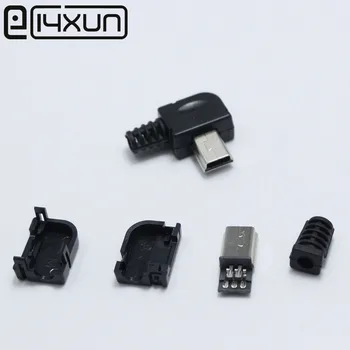 10sets DIY Mini USB 5Pin Welding Type Male Plug Connector 3 in 1 90 Degrees Connector Adaptor for OD 4.0mm Wire Black
10sets DIY Mini USB 5Pin Welding Type Male Plug Connector 3 in 1 90 Degrees Connector Adaptor for OD 4.0mm Wire Black