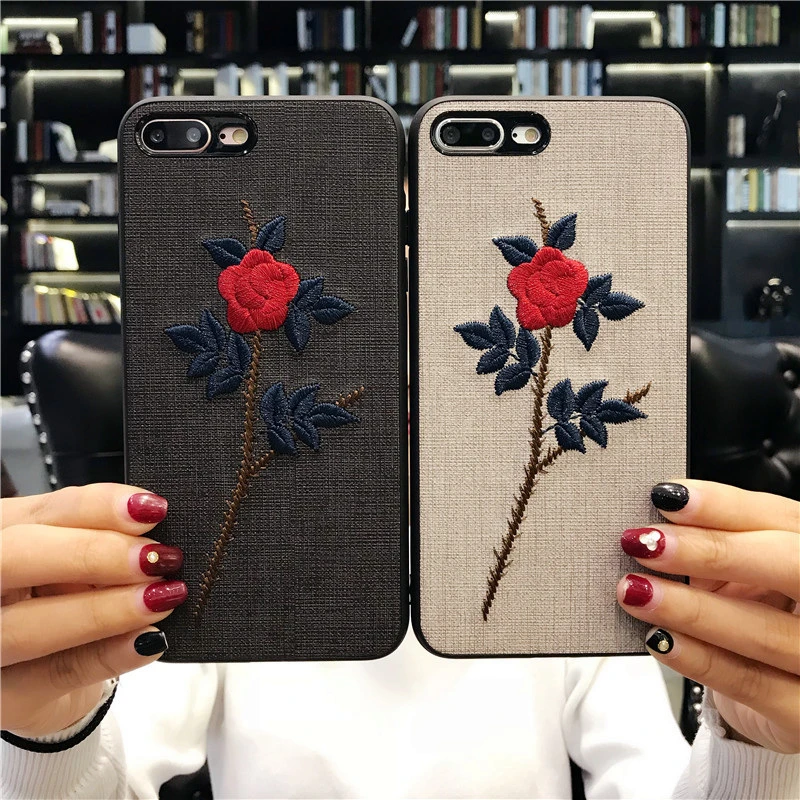 GURIOO Handmade 3D Embroidery Rose Leaves Phone Case For iPhone 6 6S 7 8 Plus X XR XS Max Leather Sun flower Back Case Cover
GURIOO Handmade 3D Embroidery Rose Leaves Phone Case For iPhone 6 6S 7 8 Plus X XR XS Max Leather Sun flower Back Case Cover