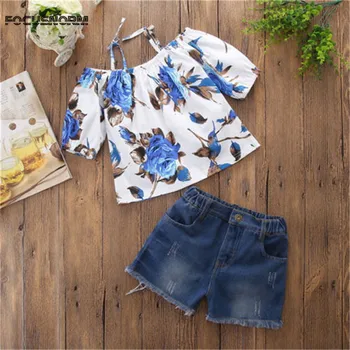 2018 Newest Infant Kids Baby Girls Clothes Sets Top T-shirt Denim Hole Shorts Pants Outfits Clothes Set Baby Girl
2018 Newest Infant Kids Baby Girls Clothes Sets Top T-shirt Denim Hole Shorts Pants Outfits Clothes Set Baby Girl