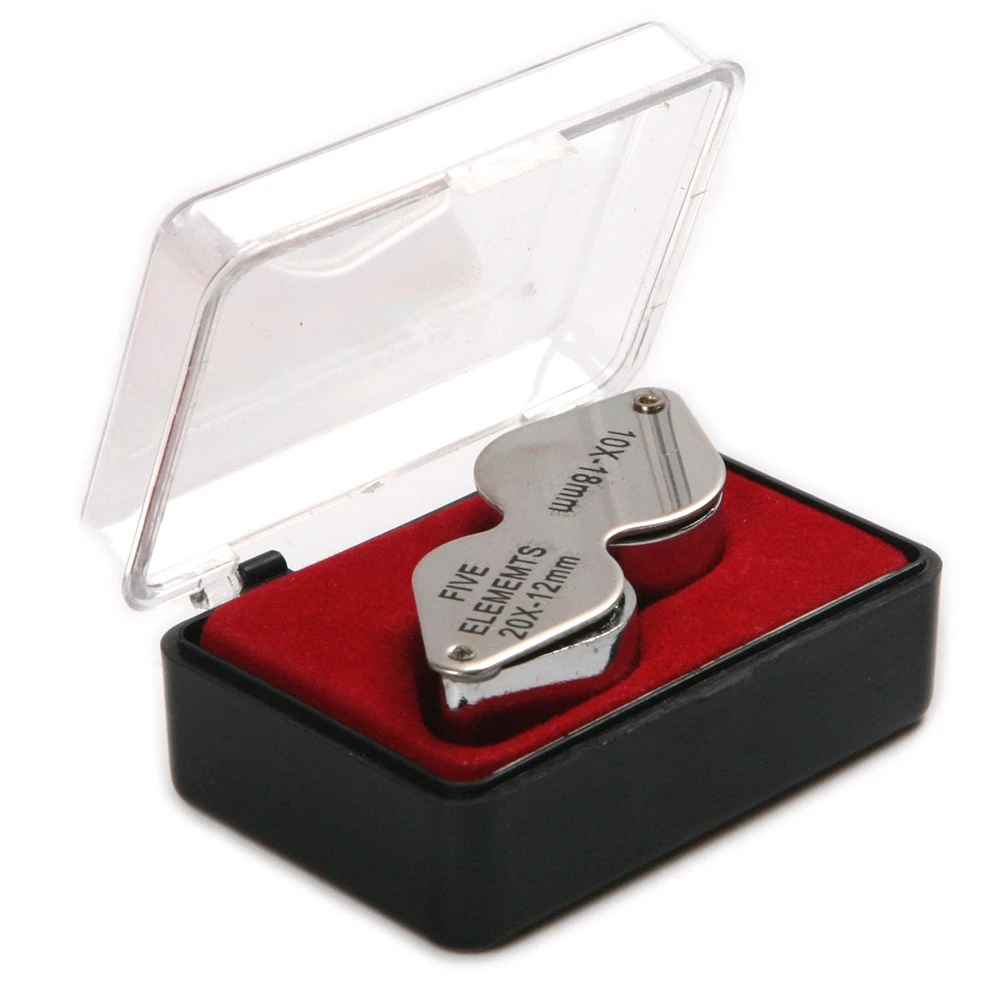 Hot Double-Headed 10X 20X Magnifier Magnifying Glass 52*21*18mm Optical Glass Lens Jewelry Diamond Loupe With Protective Case
Hot Double-Headed 10X 20X Magnifier Magnifying Glass 52*21*18mm Optical Glass Lens Jewelry Diamond Loupe With Protective Case