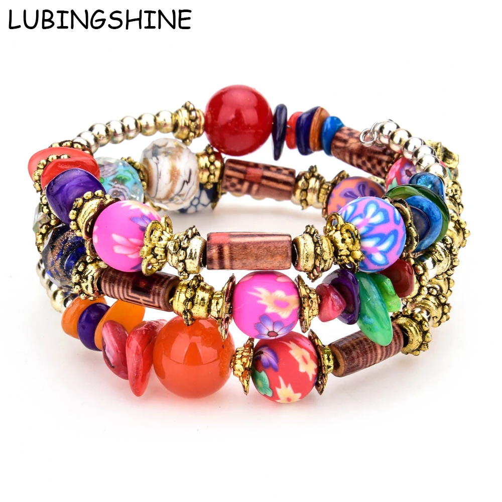 LUBINGSHINE Vintage Multilayer Bracelet For Women Multicolor Ball Beads Flower Bracelets Bangles Boho Jewelry femme
LUBINGSHINE Vintage Multilayer Bracelet For Women Multicolor Ball Beads Flower Bracelets Bangles Boho Jewelry femme