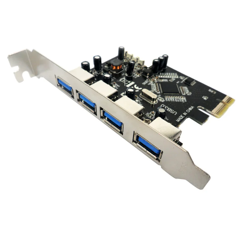 PCI-E PCI Express to 4 Ports USB 3.0 Hub Controller VL81XX USB 3.0 controller chipset up to 5Gbps Card Adapter QJY99
PCI-E PCI Express to 4 Ports USB 3.0 Hub Controller VL81XX USB 3.0 controller chipset up to 5Gbps Card Adapter QJY99