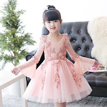 2019Spring Luxury Fashion Children Girls Cute Flare Sleeves Princess Lace Flowers Ball Gown Dress Kids Birthday Wedding Dress
2019Spring Luxury Fashion Children Girls Cute Flare Sleeves Princess Lace Flowers Ball Gown Dress Kids Birthday Wedding Dress