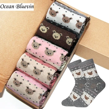 Rabbit Wool Spring Autumn Winter Thick Keep Warm Women's Socks Lovely Classical 5 Colors Cute Small Bear Geometric Pattern Sock
Rabbit Wool Spring Autumn Winter Thick Keep Warm Women's Socks Lovely Classical 5 Colors Cute Small Bear Geometric Pattern Sock