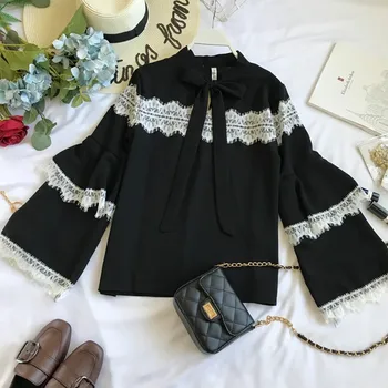 2019 new women tops fashion long sleeved blouses stand chiffon lace patchwork shirts office lady flare sleeve blouses
2019 new women tops fashion long sleeved blouses stand chiffon lace patchwork shirts office lady flare sleeve blouses