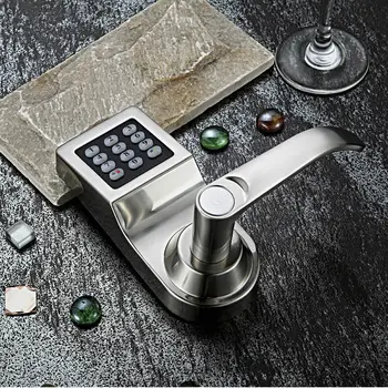 Electronic password locks keypad entrance latch bolt door lock with mechanical keys stain nickel 718
Electronic password locks keypad entrance latch bolt door lock with mechanical keys stain nickel 718