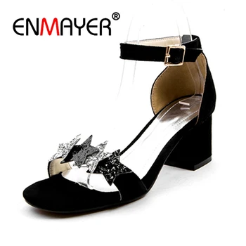 ENMAYER Fashion sequins summer shoes woman 2020 new sandals five-pointed star Bling open toe women dress party woman shoes CR213
ENMAYER Fashion sequins summer shoes woman 2020 new sandals five-pointed star Bling open toe women dress party woman shoes CR213