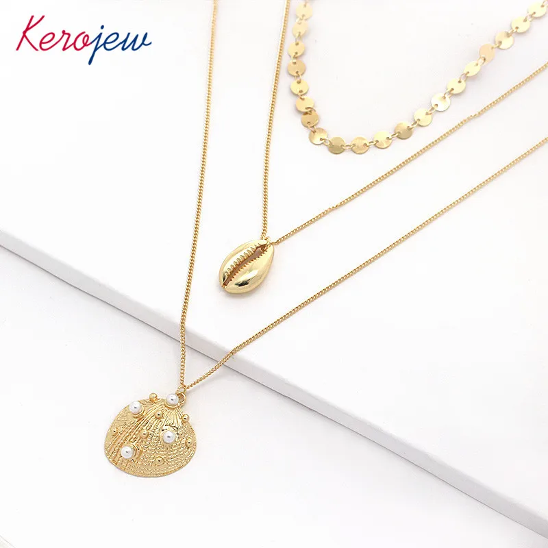 Elegant Fashion Long Necklaces Zinc Alloy Seashell Pattern Big Pendant Necklace For Women Simulated-pearl Accessories
Elegant Fashion Long Necklaces Zinc Alloy Seashell Pattern Big Pendant Necklace For Women Simulated-pearl Accessories