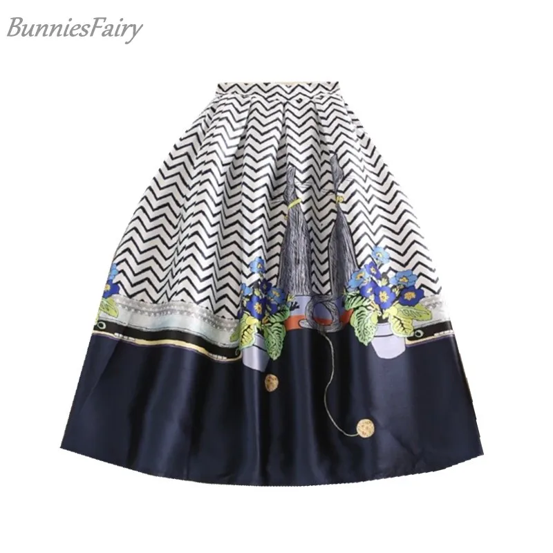 BunniesFairy 2019 Fall Summer New Novelty Cat and Flower Cartoon Floral Print High Waisted Flare Skater Skirt Block Color Casual
BunniesFairy 2019 Fall Summer New Novelty Cat and Flower Cartoon Floral Print High Waisted Flare Skater Skirt Block Color Casual