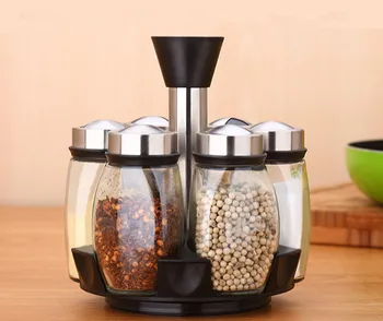 6pcs/set Condiment Pepper Salt Cruet Stainless Steel Kitchen Spice Rack With Glass Seasoning Box Herb Spice Bottle JO 1073
6pcs/set Condiment Pepper Salt Cruet Stainless Steel Kitchen Spice Rack With Glass Seasoning Box Herb Spice Bottle JO 1073