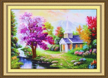 DIY 3D Ribbon Embroidery cross stitch kits sets simple handmade needlework/ Large landscape Decor picture paintings
DIY 3D Ribbon Embroidery cross stitch kits sets simple handmade needlework/ Large landscape Decor picture paintings