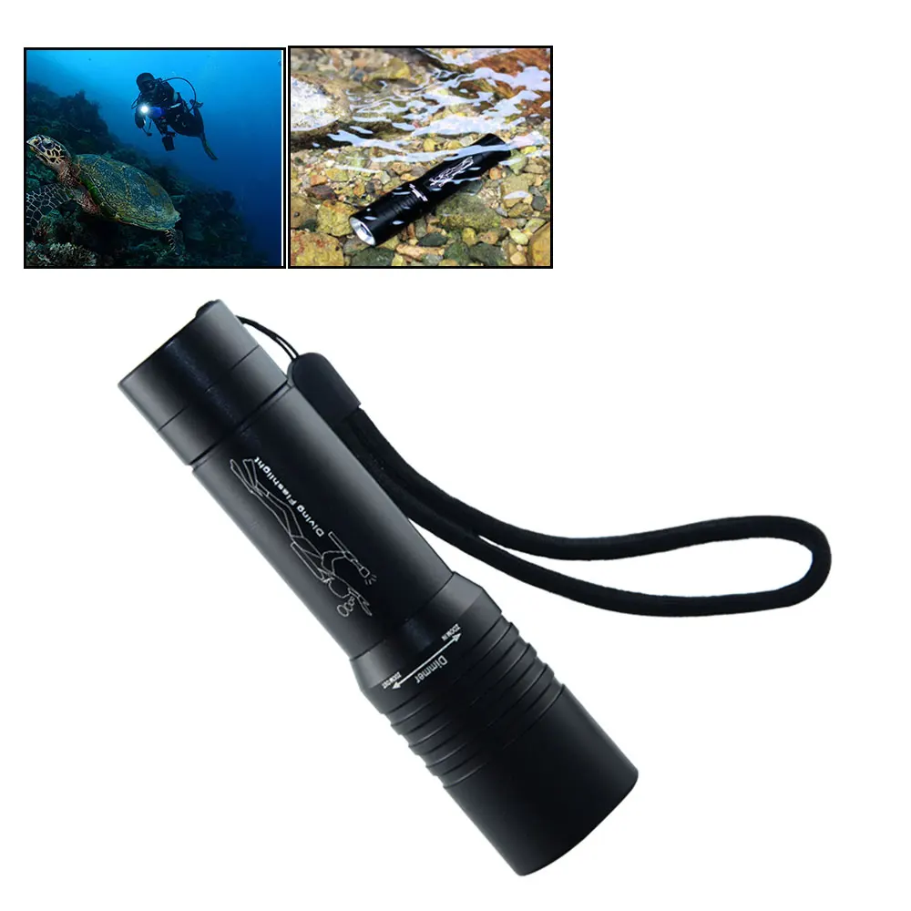 

Underwater 1200LM CREE XM-L T6 LED Diving Flashlight Torch Lamp Light Waterproof Lantern Tactical Flashlight for 18650